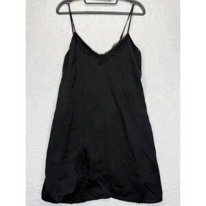 Out From Under Y2k Slip Dress Lace‎ Trim Lingerie Mini Black Size S